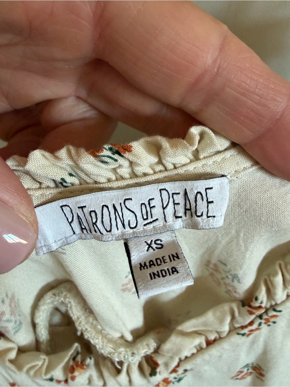 Patrons of Peace Cream Floral Tie-Shoulder Mini Dress - Picture 8 of 10